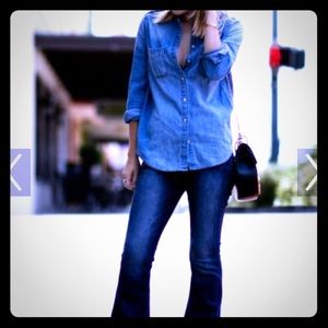 Classic long denim shirt, NWT